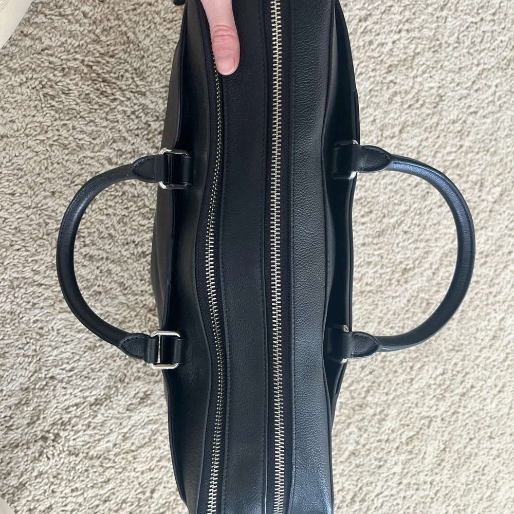 Coach Black Leather Brief Case